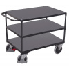Variofit Policový vozík s madlom, Variofit, 3 police (85 x 50 cm), do 400 kg, modrá/antracit Farba: antracit RAL7016