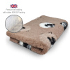 DRYBED Premium Vet Bed Farm Animals Ovečky hnedý 100 x 75 cm