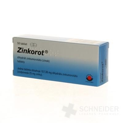 Zinkorot® 25mg, 50 tbl tbl 25 mg (blis.PVC/Al) 5x10 ks (50 ks)