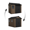 Záhradný domček Keter Apex 7,5 x 9 Walnut, s podlahou
