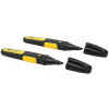 Stanley 0-47-314 FatMax Permanentný čierny značkovač dlátový hrot, 2ks