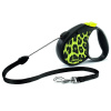 Flexi Safari Leopard vodítko M do 20 kg, 5 m lanko - žlté