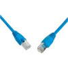 SOLARIX patch kabel CAT6 SFTP PVC 0,5m modrý snag-proof (C6-315BU-0,5MB a 28730059)