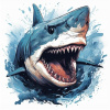 CUKROVÁ TLAČ jedlý obrázok na tortu Cukrová hmota Ryby Rybár Žralok Shark #5