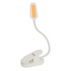 LED Lampička na čítanie bez modrej zložky s clip-onom biela Lunesto