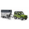 Bruder Land Rover Defender with horse trailer 1/16