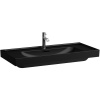 LAUFEN Meda závesné umývadlo s otvorom, s prepadom, 1000 x 460 mm, matná čierna, H8101197161041