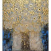Strom hojnosti III, natural drahokamy, zlato - Bc. Helena Vožňáková,originálny,ručne maľovaný obraz. XL (do veľkosti 150x150cm) Viac farieb