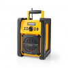 Nedis RDFM3100YW - FM Rádio na staveniště| 15 W | Bluetooth® | IPX5 | Držadlo | Černá / Žlutá