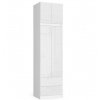 Skriňa s nadstavcom S 60 cm 2D 2SZ CLP biela / biela, lesk