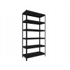 Kovový regál Biedrax 40 x 80 x 240 cm, čierny - 6 políc kovových