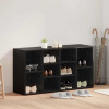vidaXL Lavička na topánky Čierny dub 103 x 30 x 55 cm Kompozitné drevo