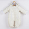 Zimná dojčenská kombinéza s kapucňou s uškami New Baby Pumi cream 62 (2-3m) Béžová