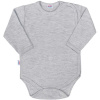 Kojenecké celorozepínací body New Baby Classic II šedé velikost 62 (Dětské celorozepínací body pro miminko New Baby Classic II šedé velikost 62)