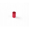 Čiapočka / Krytka ventilu kolesa, červená, hliníková, 1 kus