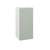 Dreja Horna kúpeľňová skrinka PORTO SYD 50 - L01 Biela vysoký lesk / Úchytka T00 / M20 Mint grey mat / Pravé