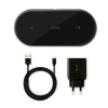 AppleMix EPICO 2v1 Qi bezdrôtová nabíjačka / podložka pre Apple iPhone / AirPods + USB-C adaptér - Ultra tenká - čierna