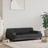 vidaXL Pelech pre psa, čierny 90x53x30 cm, zamat - Čierna - 124734-70840
