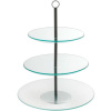 Trojposchodová sklenená servírovacia tácka Leila 30 cm AMBITION