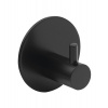 Sapho Vešiačik samolepiaci, guľatý, čierna mat 32204
