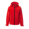 PAYPER GALE KIDS 001605-0355 / Detská softshellová bunda s kapucňou - červená 134-140