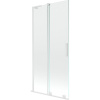 Mexen Velar L vaňová zástena 2-krídlová posuvná 90 x 150 cm, číra, biela - 896-090-003-01-20