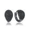 MINET JMAN0565BE01 - MINET Stříbrné náušnice kapky s černými zirkony