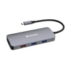 Verbatim USB-C Pro Multiport Hub CMH-09, 9 portů /HDMI, USB-A, USB-C, SD, microSD, RJ45/,stříbrná 0023942321521