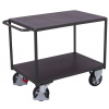 Variofit Policový vozík s madlom, Variofit, 2 police (99 x 70 cm), do 1 000 kg, modrá/antracit Farba: antracit RAL7016