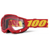 100% ACCURI 2 ENDURO MTB Goggle Red - Clear Lens