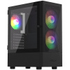 Krux skriňa Vako RGB / ATX / 3x120mm RGB fan / 2xUSB 2.0 / USB 3.0 / čierna