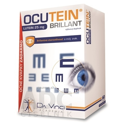 Simply You Pharmaceuticals a.s. OCUTEIN BRILLANT Luteín 25 mg - DA VINCI cps 60 ks + očné kvapky OCUTEIN Sensitive 15 ml zadarmo, 1x1set 60 ks