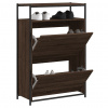Botník hnědý dub 75 x 34 x 112 cm kompozitní dřevo Hnědá 840038