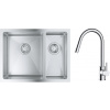 Set nerezový drez Grohe K700 31577SD1, kuchynská batéria Oltens Litla 35204100