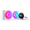 NZXT vodní chladič Kraken 280 ELITE RGB / 2x140mm RGB fan / 4-pin PWM / LCD disp. / 6 let / bílá