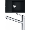 Set Franke G194 (dřez MRG 611-78 BB Matná černá + baterie FC 3055.031 ORBIT Chrom) 114.0650.628
