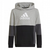 Mikina - Adidas Detská mikina veľkosti 176 s dlhým rukávom biela, čierna, šedá (Adidas ColorBlock HN8563 176 cm)