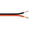 Reproduktorový kábel audio 2x2.5mm², 25m, meď, OFC (99,9% oxygen-free copper), červeno/čierny