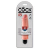 King Cock 6 Vibrating Stiffy - vodotesný, realistický vibrátor (15cm) telová farba