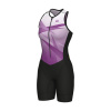 ALÉ Cyklistická kombinéza - HORIZON TRIATHLON - ružová/čierna XL