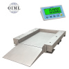 Nerezová nájezdová váha LESAK 4TU0407NDFWLIP, 300kg/100g, 440x700mm (Nerezová váha se sníženou vážní plochou včetně indikátoru a jedním nájezdem)