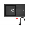 Sinks LINEA 780 Metalblack + Vitalia čierná matná