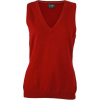 DAIBER JN 656 / Dámska sveterová vesta s výstrihom do V - bordeaux S