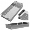 VLOŽKA KOŠÍK DO DREZU INOX UNIVERZÁLNA ODKVAPKÁVAČ 42x18 cm