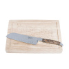 Laguiole Santoku nôž s doskou Luxury 17 cm olive