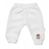 Baby Nellys Pletené dojčenské nohavice Hand Made biele