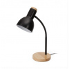 PLATINET stolná lampa MARMA E27, drevená základňa, čierna