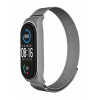 TopQ Kovový remienok Metal pre Xiaomi Mi Band 5-6 silver