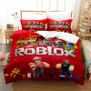 Posteľné obliečky - Sada podstielky v 160 cm x 200 70x80cm (3D sada podstielky mikrovlákna 160x200 Roblox)