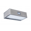 Lutec 6908501308 Nástenné solárne svietidlo BRICK LED 2W, 4000K, 150lm, IP44, chrómová, s PIR senzorom